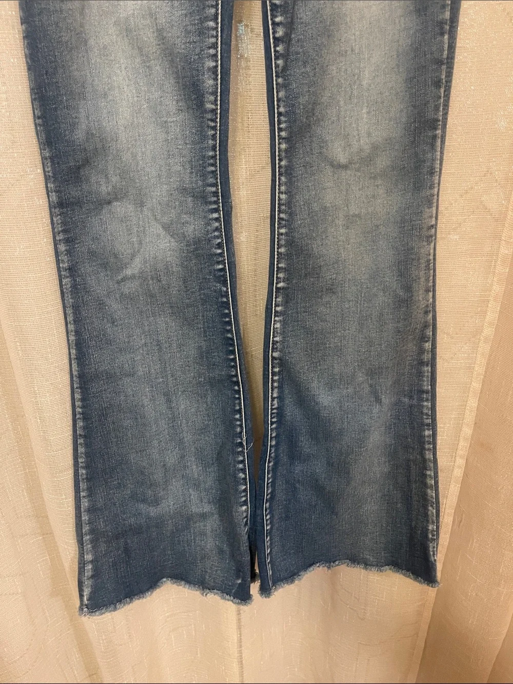 Almost Famous Medium Blue High-Rise Flare Jeans
